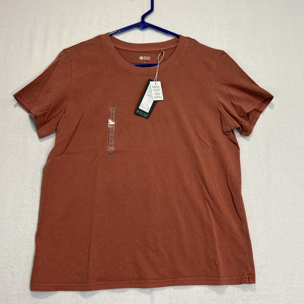 Alpine Design Womens Hike Short Sleeve T-Shirt Sedona Clay Large ADW24101 NWT